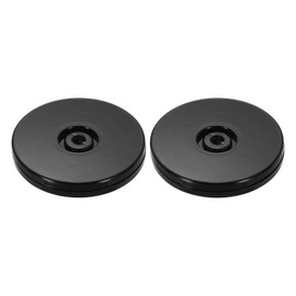 sourcing map 2Pack Acrylic Lazy Susan Turntable, 3" Spinner Lazy Susan Turntable Organizer, Acrylic Ball Bearing Rotating Tray for Pantry Spice Rack Decorating, Black