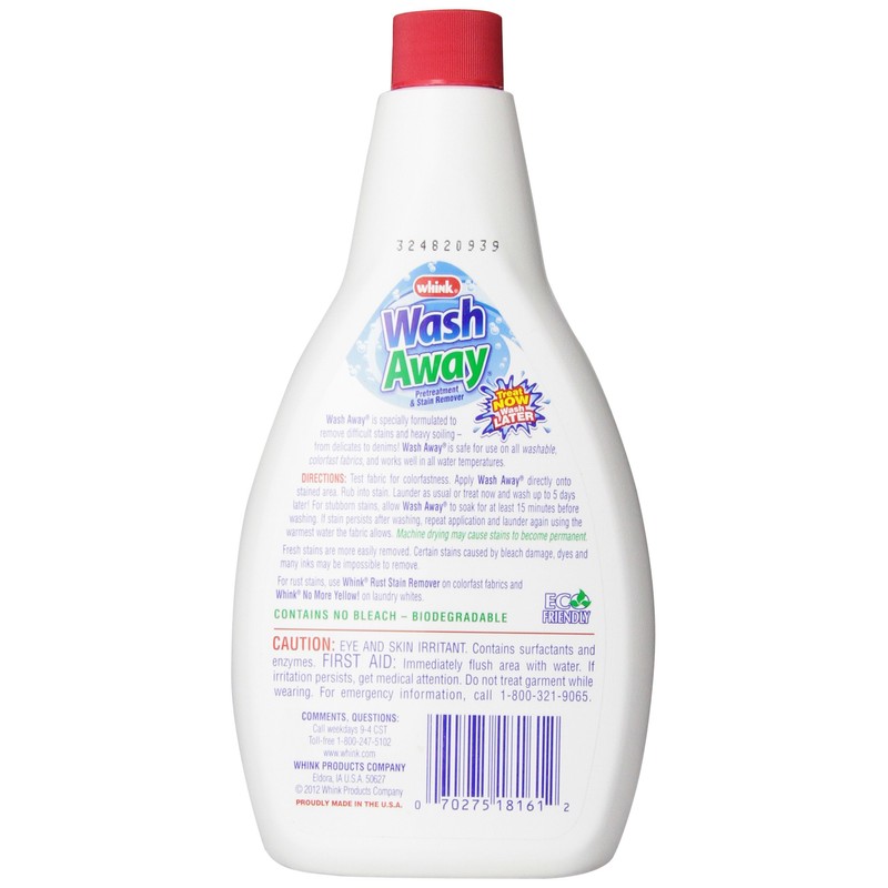 Whink Wash Away Stain Remover, 16 Fl Oz