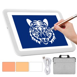 Rechargeable A4 LED Light Box with Carry Bag, elice Wireless Lightbox Drawing Light Table Light Pad Light Copy Board for Artist Sketching, Up to 8860 Lux Super Bright Lightpad for Cricut Weeding Vinyl
