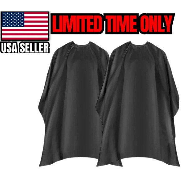 2 Capa Impermeable Profesional para Corte de Pelo Delantal De