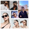 WDZAYXC Vintage Rectangular Sunglasses for Women Men Chunky Rectangle Sunglasses