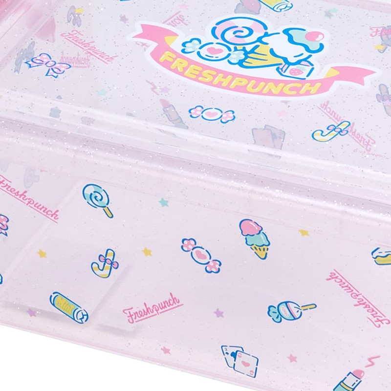 Sanrio 240532 Storage Case with Lid, Small Fresh Punch, Clear