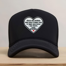 Loving Memorial Family Patch 3 Inches Memory Heart Family Memories Gifts Remembrance Iron On/Sew On Embroidery Fabric Applique Patches for Trucker Hats Clothes DIY Accessories (Style 2, Grandpa)