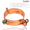 Downpipe Clamp Copper 87 mm with M8/M10 Thread Connection -