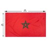 DANF Morocco Flag 3x5 Ft Thick Polyester, Fade Resistant, Brass