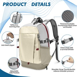 Seektop Kids Backpack 16L - Lightweight Waterproof School Bag for Boys & Girls Ages 3-13 (31.5-60in Height) - Outdoor Travel Camping Daypack