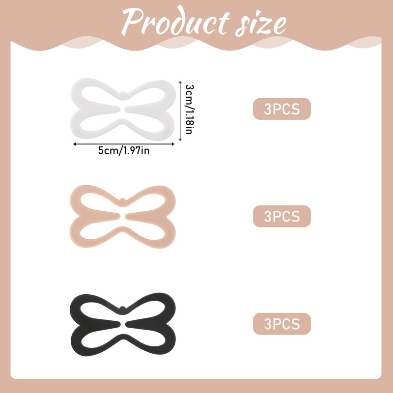 Hariendny 9 pcs Bra Strap Holder Clips for Racerback, Anti-Slip