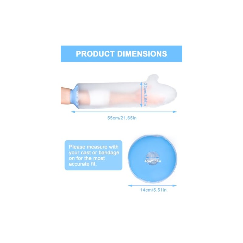 1 Pack Waterproof Arm Cast Cover for Shower and Bath