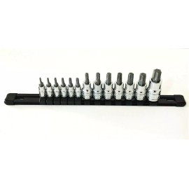 Blackhawk by Proto 13pc Proto Blackhawk Professional Star Torx Bit Socket Set T8--T60 HW-9513T