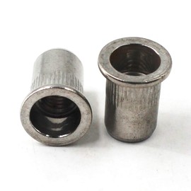 M5 Flat Head Rivet Nut Insert 304 Stainless Steel Rivet Nut Threaded Insert (Pack of 50)