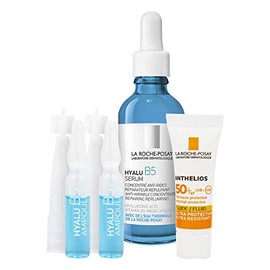 La Roche Posay Kit de serum facial anti arrugas con acido hialuronico + mini serum ácido hialurónico + bloqueador solar de regalo