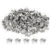 sourcing map 80Pcs Square Pyramid Rivets, 6mm Four-Jaw Studs Spikes,