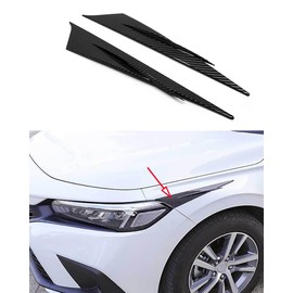 ANUNFRRE Car Accessories Fit for Honda Civic 11th Gen 2022 2023 2024 ABS Exterior Front Headlamps Fog Light Cover Trim （Carbon Fiber） 2PCS Set