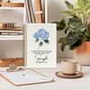 CUANFDDSF Christian Floral Notebook, Blue Hydrangea Floral Bible Verse Scripture