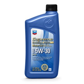 Chevron 83723-CASE SAE 5W-30 Supreme Motor Oil - 1 Quart Bottle, (Pack of 12)