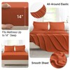 Anluoer Queen Comforter Set，Burnt Orange Bed in a Bag 7