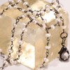 Freshwater Pearl Silver Oxidized Faceted Natural Precious Gemstone Chain High