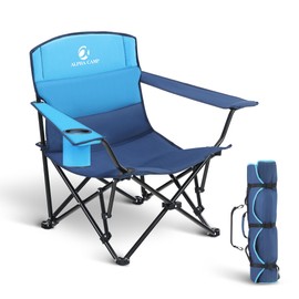 ALPHA CAMP 4PC Low Profile Camping Beach Chair Portable Lawn Chairs Folding Support 300 LBS Collapsible Chair
