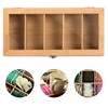 CMOISO Tea Box Bamboo, Tea Storage Box, 5-Compartment Multifunctional Wooden