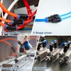 PATIKIL 6 Pcs Straight Union Push to Connect Fitting, 1/4"