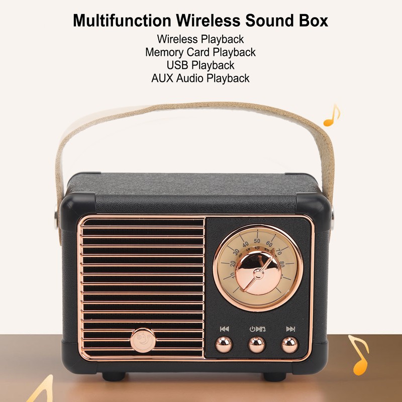 Retro Bluetooth Speaker Portable Wireless Speaker Audio Player for Home