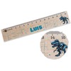 Wooden Ruler 15 cm - Dino Dinosaur - T-Rex Robot