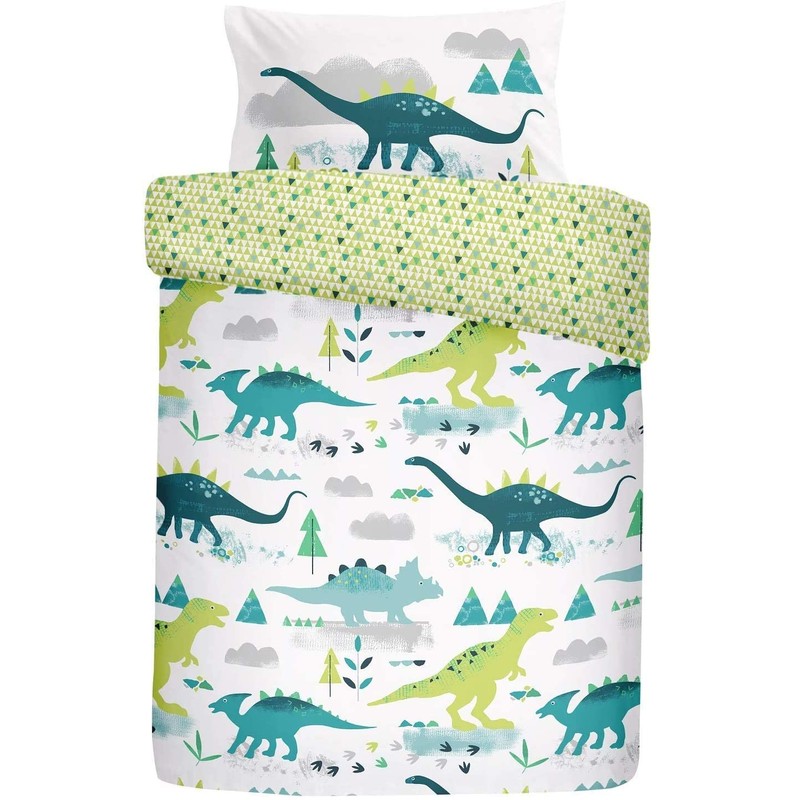 Bedlam Dino-Glow in The Dark, Multicolour, Duvet Cover Set: Single