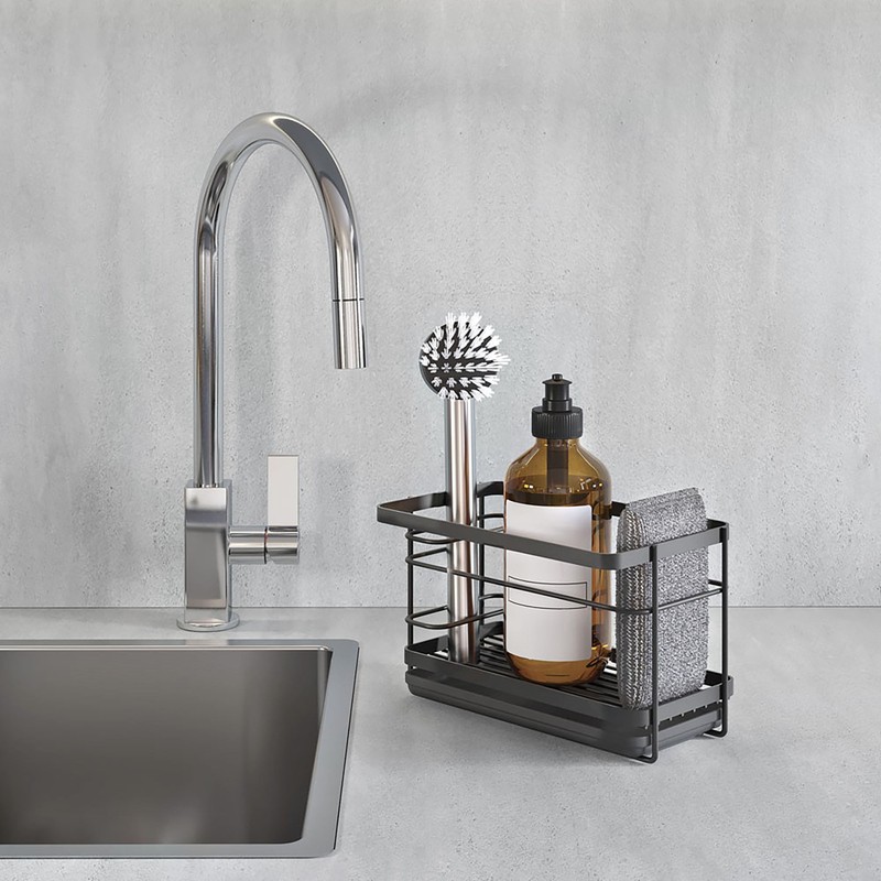 Metaltex 352900000 Kitchen Holder, Steel, Black