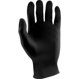 100 Black 5mm Nitrile Gloves Powder Free - Non Steril Soft, comfortable fit