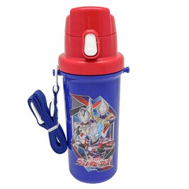 OSK Ultra Heroes SC-600B Direct Drinking Water Bottle, 20.3 fl oz (600 ml), Made in Japan, Includes Exclusive Shoulder Strap, One-touch Open, Wide Mouth, Easy to Drink, Easy to Wash, Antibacterial,