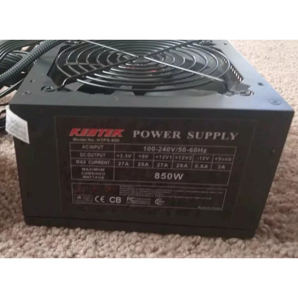 Kentek 850 w Sata Power Supply PC