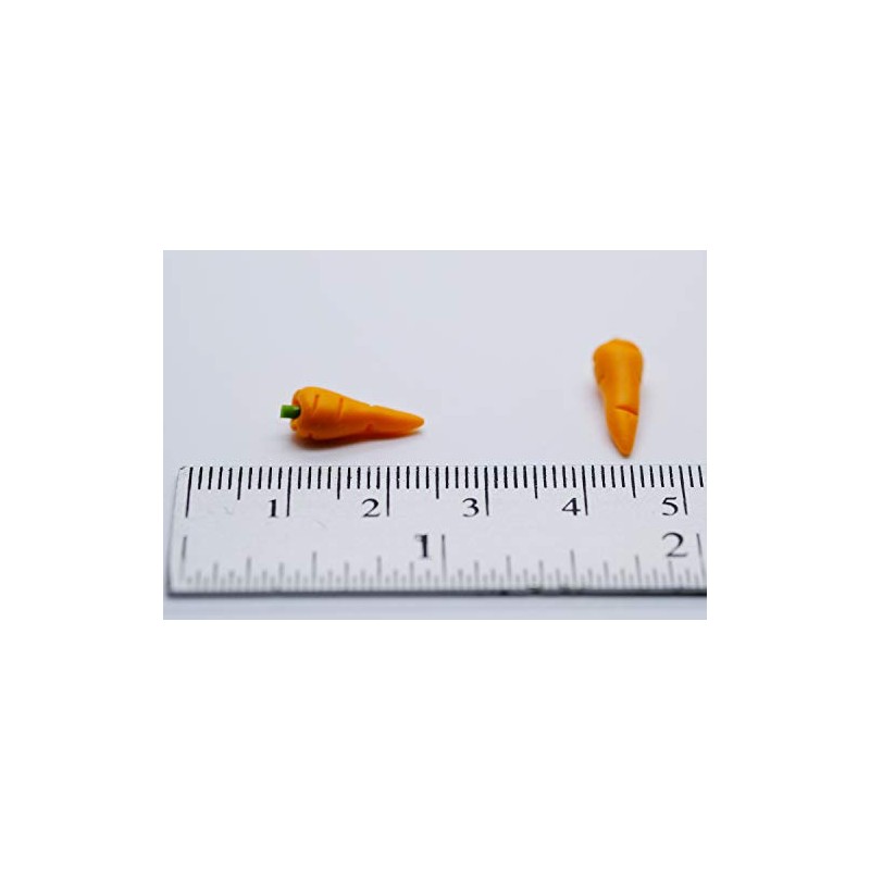 20 Loose Carrots Size 1 CM Dollhouse Miniatures Food Kitchen