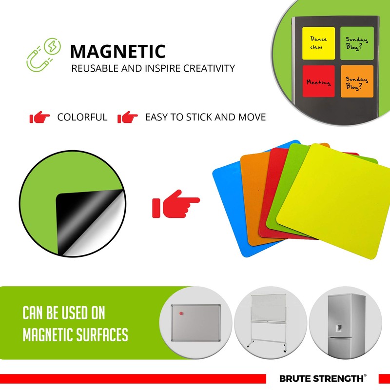 Dry Erase Magnets Set - 50 Pack includes Marker -