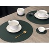 Faux Leather Round Placemats and Coasters, Disko Table Mats and