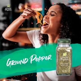 Simply Organic Ground Black Pepper, Medium Grind, Certified Organic - 65g
