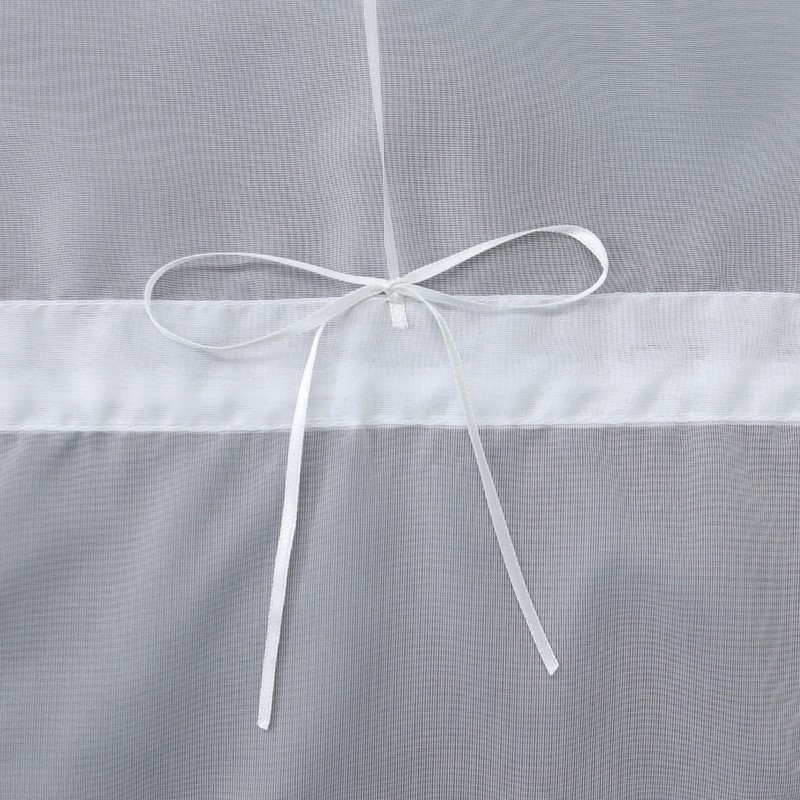 Joyswahl Lisa Transparent Roman Blind Voile with Drawstring Embroidery, Curtain