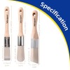 Wesquer 3-Pack 1Inch Paint Brush for Detail Work - Triangle,