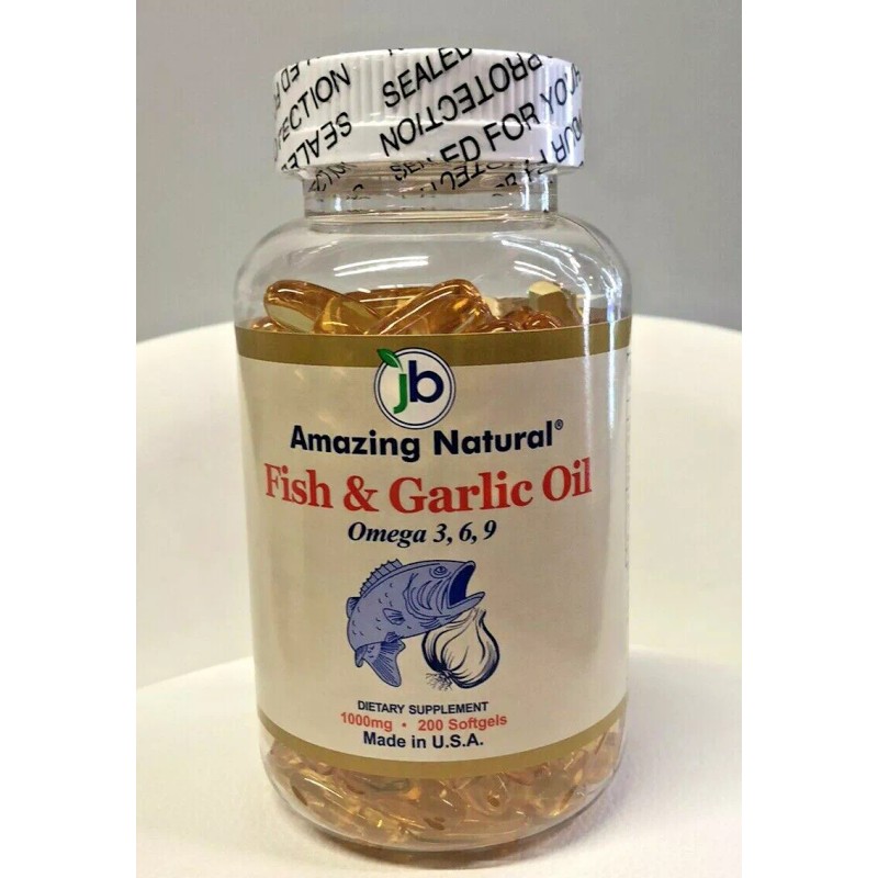 Amazing Natural Fish & Garlic Oil 1000 mg Omega 3,6,9