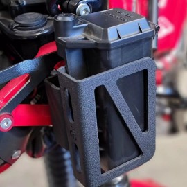 MOJO CUSTOMS TOOLBOX GUARD AND RELOCATING BRACKET FOR HONDA TRAIL 125 / CT 125 (ALL YEARS)