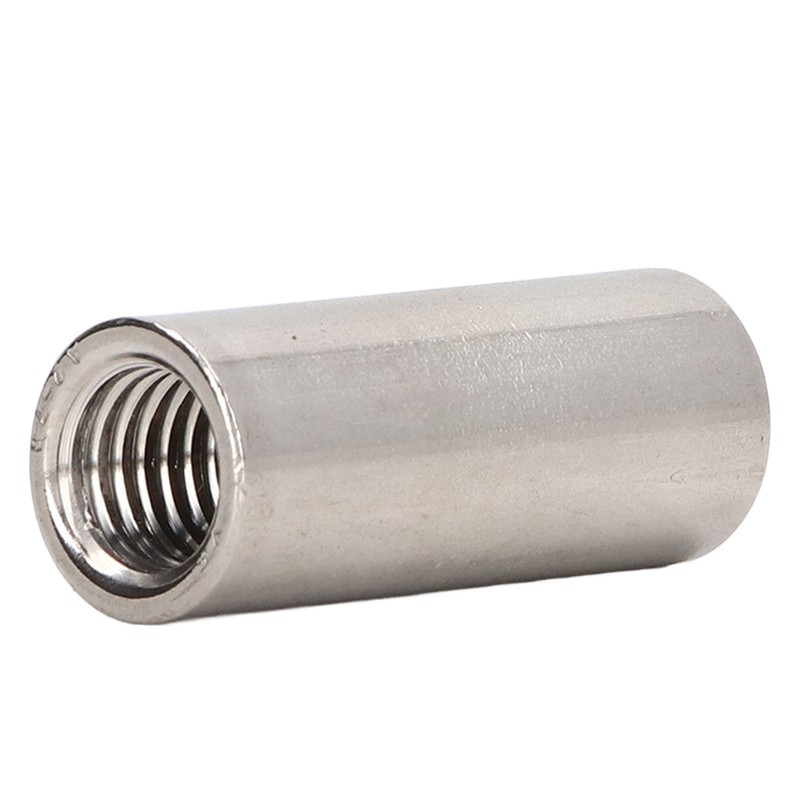 10 Pcs Round Coupling Nut M10x1.5 L35mm Stainless Steel Round
