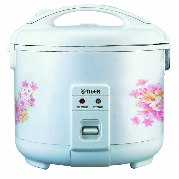 Tiger JNP-1800-FL 10-Cup (Uncooked) Rice Cooker and Warmer, Floral White