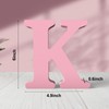 Zaruatu 6 Inch Pink Wood Letters Unfinished Wood Letters for