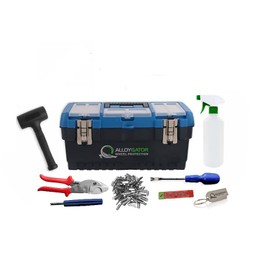 AlloyGator Professional DIY Fitting Kit - Set of 8 Tools for Rim Protector for Car Wheels Including a Toolbox, Dead Blow Mallet, Keyring Clean Up Tool, & More - Curb Rash Rim Protectors Install Kit