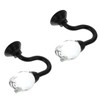 Cabilock Ganchos Decorativos para Cortinas, Cristal Negro