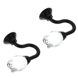 Cabilock Ganchos Decorativos para Cortinas, Cristal Negro
