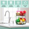 2 Tier Fruit Basket Countertop Fruit Vegetable Basket Bowl for
