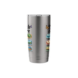 Reading Is Self Care Escape Reality Think Bigger Stainless Steel Insulated Tumbler
