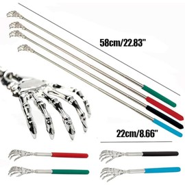 4 Pack Back Scratcher, Portable ExtendableBack Scratcher, Telescoping Massage Tool, Telescoping Back Massager for Adults Men Women, Stainless Steel Telescoping Back Scratcher for Both Human and Pets