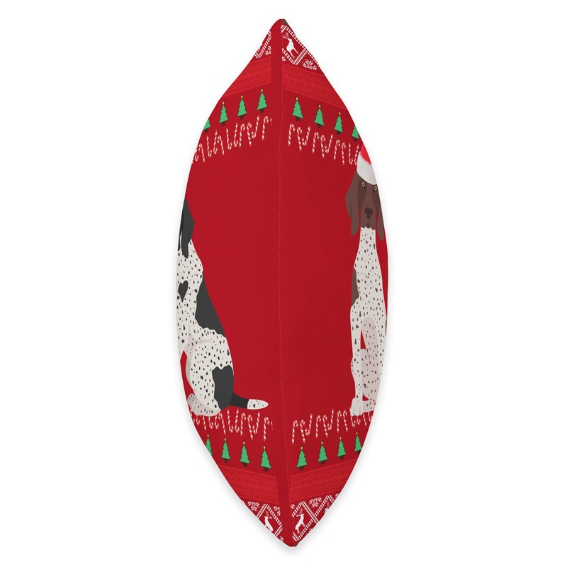 German Shorthaired Pointer Christmas GSP Ugly Holiday Throw Pillow