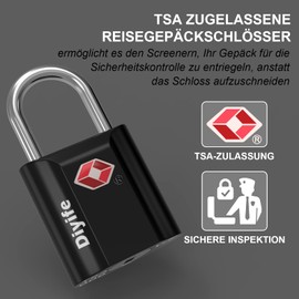 Diyife TSA Luggage Locks, [2 Pieces 4 Keys] Key Lock Security Lock Travel Lock for Travel Suitcase Luggage Bag Case etc. (Black)